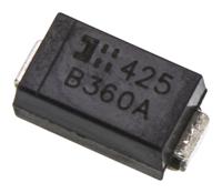 b360a-13-f DiodesZetex 60 V 3 A Diode Schottky 2-Pin DO-214AC B360A-13-F