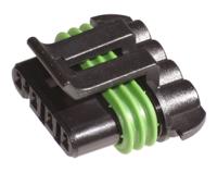 15337220 Delphi, Metri-Pack 150 Automotive Connector Socket Black Cable Mount 4 Way, Crimp Termination