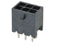 206832-0602 Molex Micro-Fit Series Vertical Through Hole PCB Header, 6 Contact(s), 3 mm Pitch, 2 Row, Shrouded