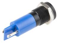 703-8879 RS PRO Blue Panel Mount Indicator, 12V dc, 14mm Mounting Hole Size, Solder Tab Termination, IP67