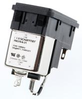 fn370-6-21 Schaffner 6A, 250 V ac Male Snap-In IEC Filter FN370-6-21, Solder 1 Fuse