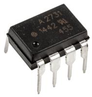 hcpl-2731-000e Broadcom, HCPL-2731-000E DC Input Darlington Output Dual Optocoupler, Through Hole, 8-Pin PDIP