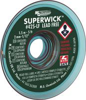 425-lf Super Wick SUPERWICK 425-LF 1.5m Lead Free No Clean Desoldering Braid, Width 2mm