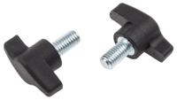 478-440 RS PRO Black Wing Clamping Knob, M8, Threaded Stud