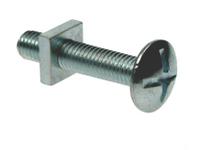 193-3390 Bright Zinc Plated Steel Roofing Bolt, M10 x 70mm