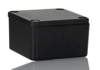 1590lbbk Hammond 1590 Series Black Die Cast Aluminium Enclosure, IP54, Black Lid, 50.5 x 50.5 x 27mm