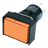 al6h-m14p-a Idec Illuminated Push Button Switch, Momentary, Panel Mount, 16mm Cutout, SPDT, Amber LED, 250V, IP65