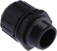 asf16pg11a-awb16 Adaptaflex Straight, Conduit Fitting, 16mm Nominal Size, PG11, Nylon 66, Black IP66, IP67, IP68, IP69K rating