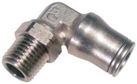 3609-08-10 Legris LF3600 Series Elbow Threaded Adaptor, R 1/8 Male to Push In 8 mm, Threaded-to-Tube Connection Style