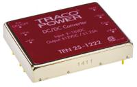 ten-25-1222 TRACOPOWER TEN 25 DC-DC Converter, ±12V dc/ ±1.25A Output, 9 → 18 V dc Input, 25W, Through Hole, +85°C Max Temp