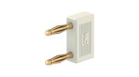 240043-29 Staubli White, Plug Test Connector Adapter With CuZn contacts and Gold Plated - Socket Size: 2mm