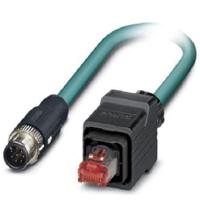 1407430 Phoenix Contact, 1m Cat5, Blue M12 to Male RJ45 Male, Shielded Shielded, Terminated
