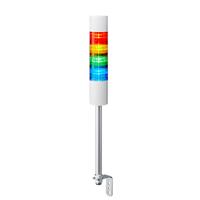 lr6-402ljbw-rygb Patlite LR6 Series Coloured Buzzer Signal Tower, 4 Lights, 24 V dc, Pole Mount
