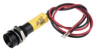 723-9656 RS PRO Yellow Panel Mount Indicator, 220V ac, 8mm Mounting Hole Size, Lead Wires Termination, IP67