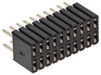 251-4343 RS PRO Straight Through Hole Mount PCB Socket, 20-Contact, 2-Row, 1.27mm Pitch, Solder Termination