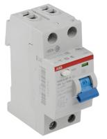 2csf202401r1250-f202-a-25003-ap-r ABB F200 RCCB, 25A, 2 Pole, 30mA, Type A, 230/400V ac