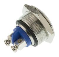 13019560 Schurter MCS ES 18 Series Push Button Switch, Momentary, Panel Mount, 18mm Cutout, SPST, 24V dc
