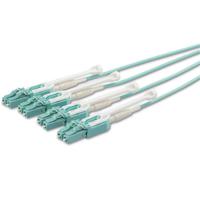 mpo8lcpl5m StarTech.com MPO to LC Multi Mode OM3 Fibre Optic Cable, 50/125μm, Aqua, 5m