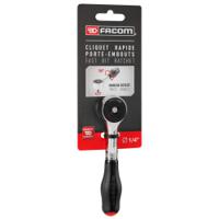rpe360pb Facom R.PE360PB 1/4 in Square Ratchet with Bi-material Elastomer Handle, 120 mm Overall