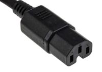 909-2174 RS PRO Straight IEC C15 Socket to Right Angle CEE 7/7 Plug Power Cord, 2m