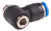 qslv-g18-6-i Festo QS Series Elbow Threaded Adaptor, G 1/8 Male to Push In 6 mm, Threaded-to-Tube Connection Style, 186148