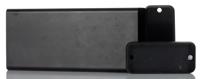 1455c1202bk Hammond 1455 Series Black Aluminium Enclosure, IP54, Flanged, Black Lid, 120 x 54 x 23mm