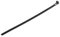 811-1619 RS PRO Cable Tie, Releasable, 250mm x 7.6 mm, Black Nylon, Pk-100