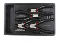 480-6802 RS PRO 4-Piece Circlip Plier Set, Bent, Straight Tip, 250 mm Overall