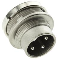t3262000 Amphenol Industrial, C 091 A 3 Pole M16 Din Plug, DIN 41524, 4A, 300 V IP40, Screw Lock, Male, Panel Mount
