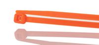 404-550 RS PRO Cable Tie, 203mm x 3.6 mm, Orange Nylon, Pk-100