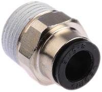 3175-08-17 Legris LF3000 Series Straight Threaded Adaptor, R 3/8 Male to Push In 8 mm, Threaded-to-Tube Connection Style