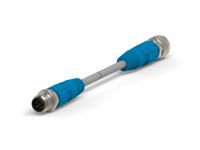t4152123008-003 TE Connectivity Male 3 way M12 Plug to Female M12 Pigtail Cable Assembly, 1.5 m
