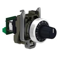 xb4bd912r10k Schneider Electric XB4 Series Potentiometer With Knob with a 6 mm Dia. Shaft, 10kΩ, ±10%, 1W, Panel Mount