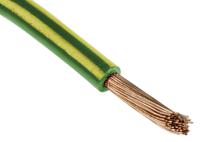 628-5358 RS PRO Green/Yellow 10mm² Hook Up Wire, 8 AWG, 72/0.4 mm, 100m, PVC Insulation