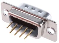 fde-9p0l2ti21 Cinch FD 9 Way Through Hole D-sub Connector Plug, 2.76mm Pitch