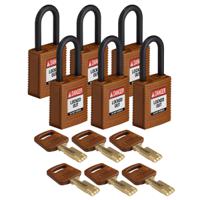 150309 Brady LOTO-101 Key Weatherproof Nylon, Plastic Padlock, 6.35mm Shackle, 38.00mm Body