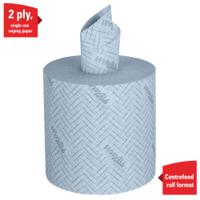 7302 WYPALL WypAll L20 Centrefeed () Rolled Blue Paper Towel, 200 x 380mm, 2-Ply, 380 Sheets