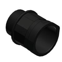 alnd-p488 Straight Connector, Conduit Fitting, 48mm Nominal Size, PG48, Polyamide 6, Black