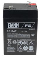 fg10451 Fiamm 6V Faston F1 Sealed Lead Acid Battery, 4.5Ah