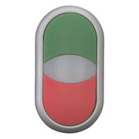 70011242-m22-ddl-grm22-a Eaton RMQ Titan M22 Series Green, Red Illuminated Momentary Push Button Head, 22mm Cutout, IP66