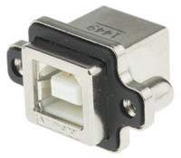 musbd11130 Amphenol Communications Solutions Right Angle, Through Hole, Socket- Single Port Type B USB Connector