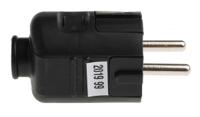 849-6112 RS PRO German Mains Plug, 16A Black, Cable Mount Screw, 250 V