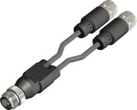 283-5012 RS PRO Male 4 way Straight M12 to Female 4 way Straight M12 Actuator/Sensor Cable, 300 mm