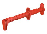 669829-22 Staubli Red Grabber Clip with Right Angle Jaws, 5A, 4mm Socket