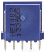 281695-5 TE Connectivity AMPMODU HE14 Series Straight Through Hole PCB Header, 5 Contact(s), 2.54 mm Pitch, 1 Row, Shrouded