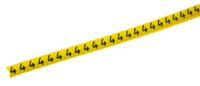 515-03949-hgdc2-5-4-pvc-ye HellermannTyton Helagrip Slide On Cable Markers, Black on Yellow, Pre-printed "4", 2 → 5mm Cable, 515-03949