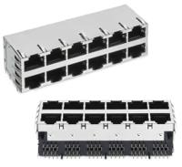 615064243321 Wurth Elektronik WR-MJ Series Female RJ45 Connector, PCB Mount, Nickel Plated Bronze Shield Horizontal 8 Port 8 -Way