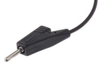 r929100c290000-20cm Radiall 2 mm Connector Test Lead, 5A, 250V ac, Black, 200mm Lead Length