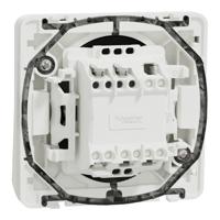 mur39723 Schneider Electric White Rocker Light Switch, 2 Way, 1 Gang, Mureva Styl