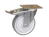 374352 Guitel Hervieu Braked Swivel Castor Wheel, 175kg Capacity, 125mm Wheel